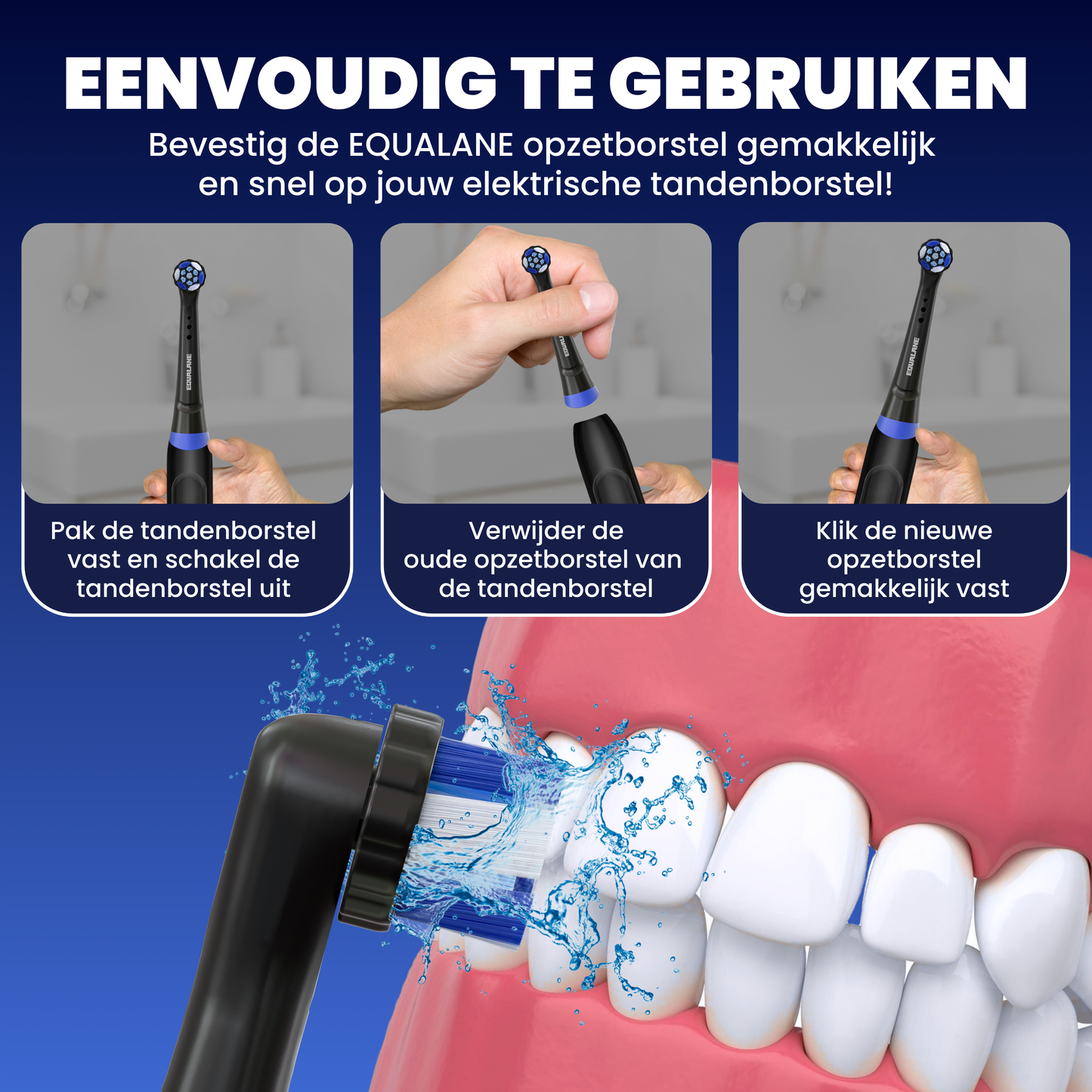 Opzetborstels geschikt voor Oral-B iO - Schuine Borstelharen - Zwart - 16 Stuks