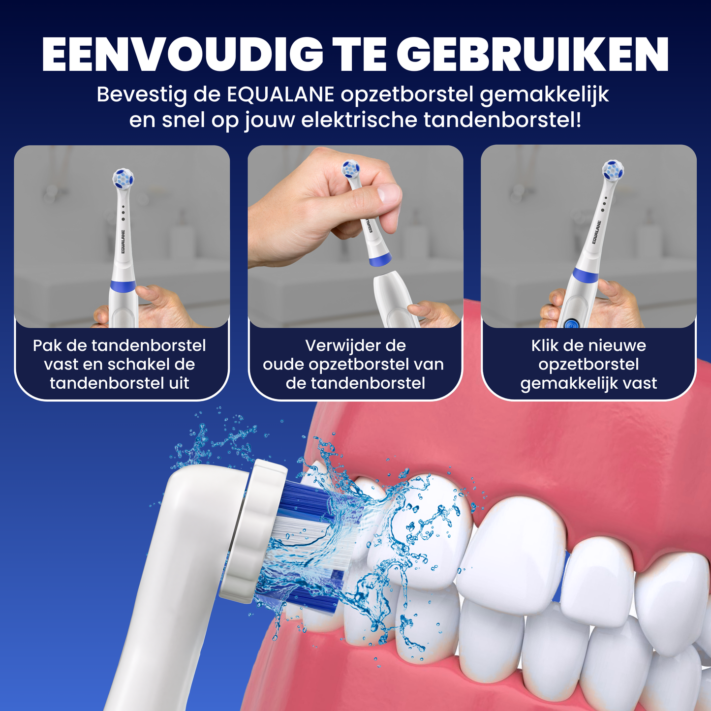 Opzetborstels geschikt voor Oral-B iO - Schuine Borstelharen - Wit - 40 Stuks