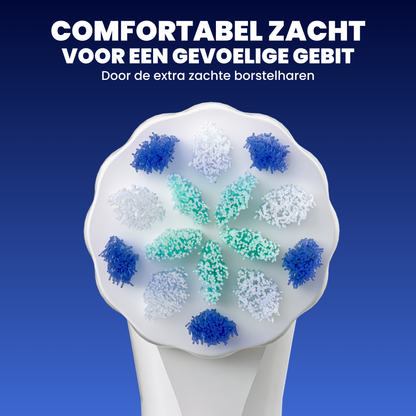 Universele opzetborstels geschikt voor Oral B iO tandenborstels - Zachte Borstelharen - Wit - 8 Stuks