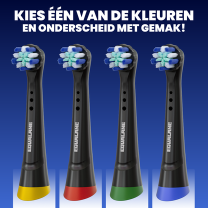 Opzetborstels geschikt voor Oral-B iO - Zachte Borstelharen - Zwart - 24 Stuks