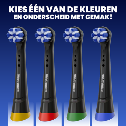 Opzetborstels geschikt voor Oral-B iO - Normale Borstelharen - Zwart - 32 Stuks