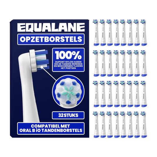 Opzetborstels geschikt voor Oral-B iO - Zachte Borstelharen - Wit - 32 Stuks