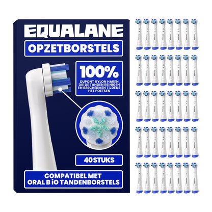 Opzetborstels geschikt voor Oral-B iO - Zachte Borstelharen - Wit - 40 Stuks
