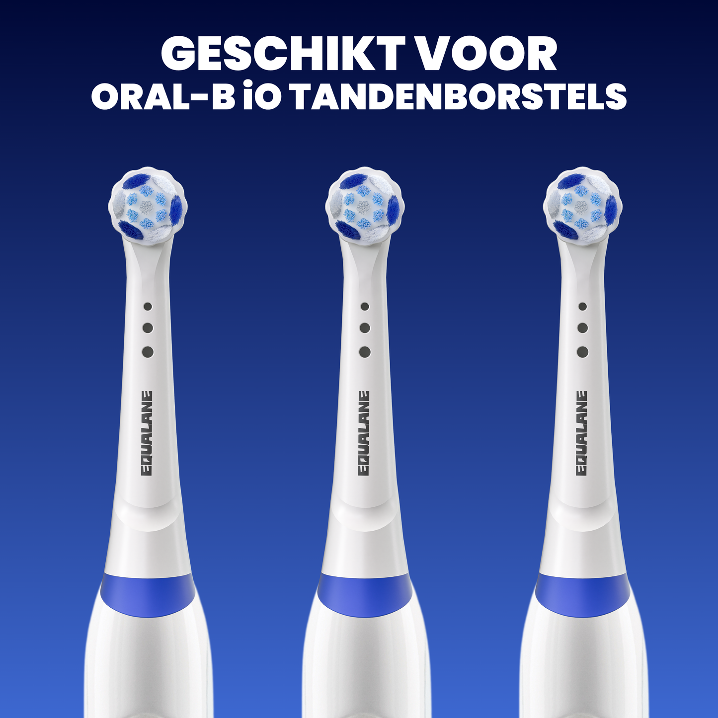 Universele opzetborstels geschikt voor Oral B iO tandenborstels - Schuine Borstelharen - Wit - 24 Stuks