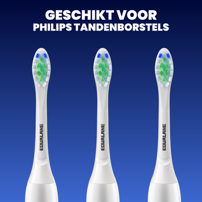 Universele opzetborstels geschikt voor Philips Sonicare tandenborstels - Normale Borstelharen - Wit - 16 Stuks