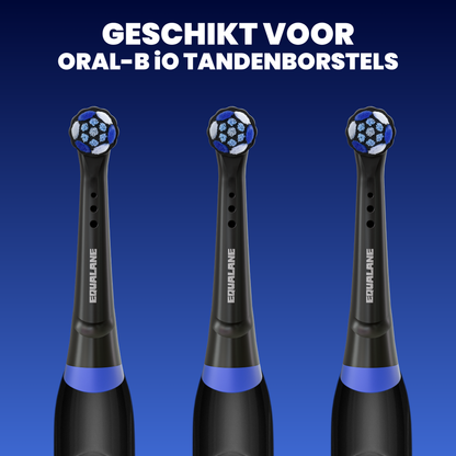 Opzetborstels geschikt voor Oral-B iO - Schuine Borstelharen - Zwart - 40 Stuks