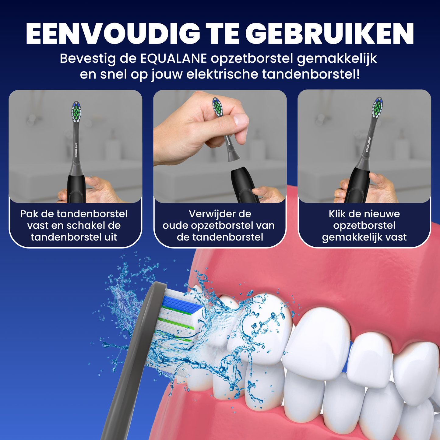 Opzetborstels geschikt voor Philips Sonicare - Normale Borstelharen - Zwart - 24 Stuks
