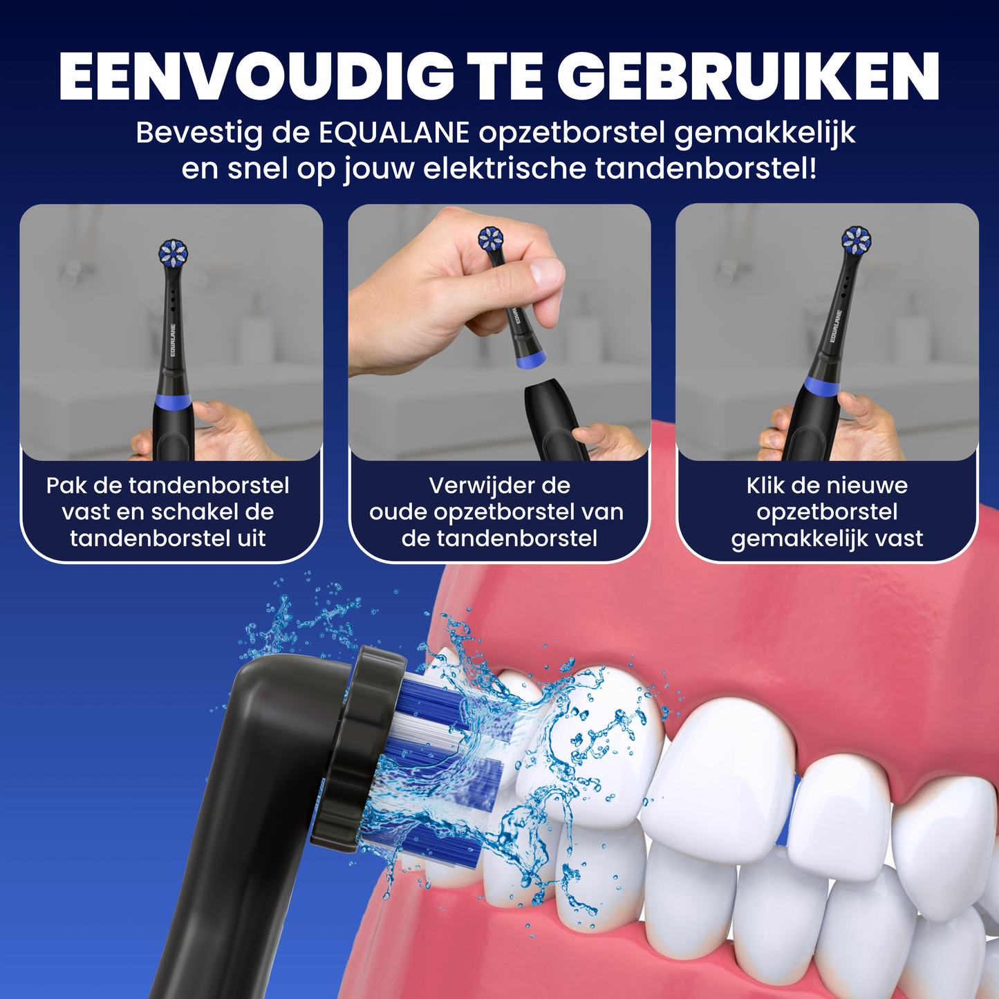 Opzetborstels geschikt voor Oral-B iO - Normale Borstelharen - Zwart - 32 Stuks