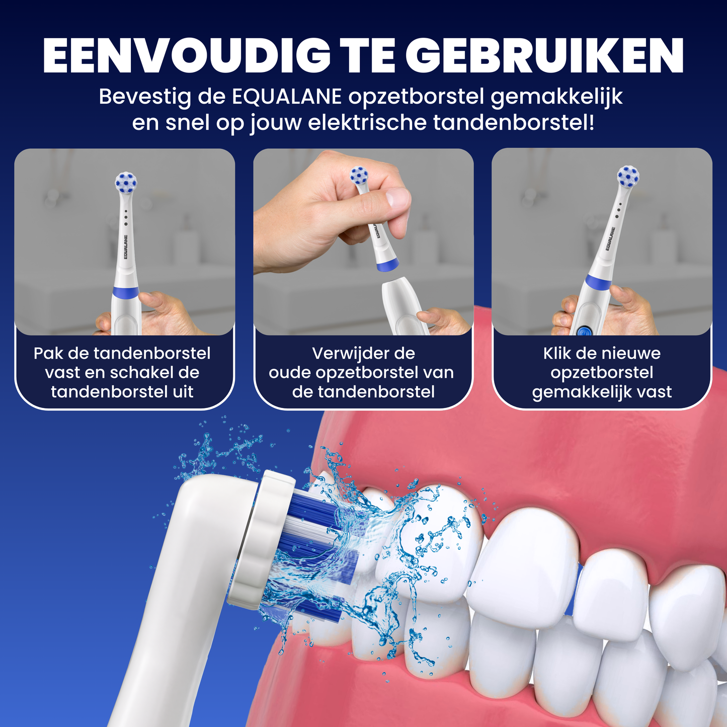 Universele opzetborstels geschikt voor Oral B iO tandenborstels - Normale Borstelharen - Wit - 8 Stuks