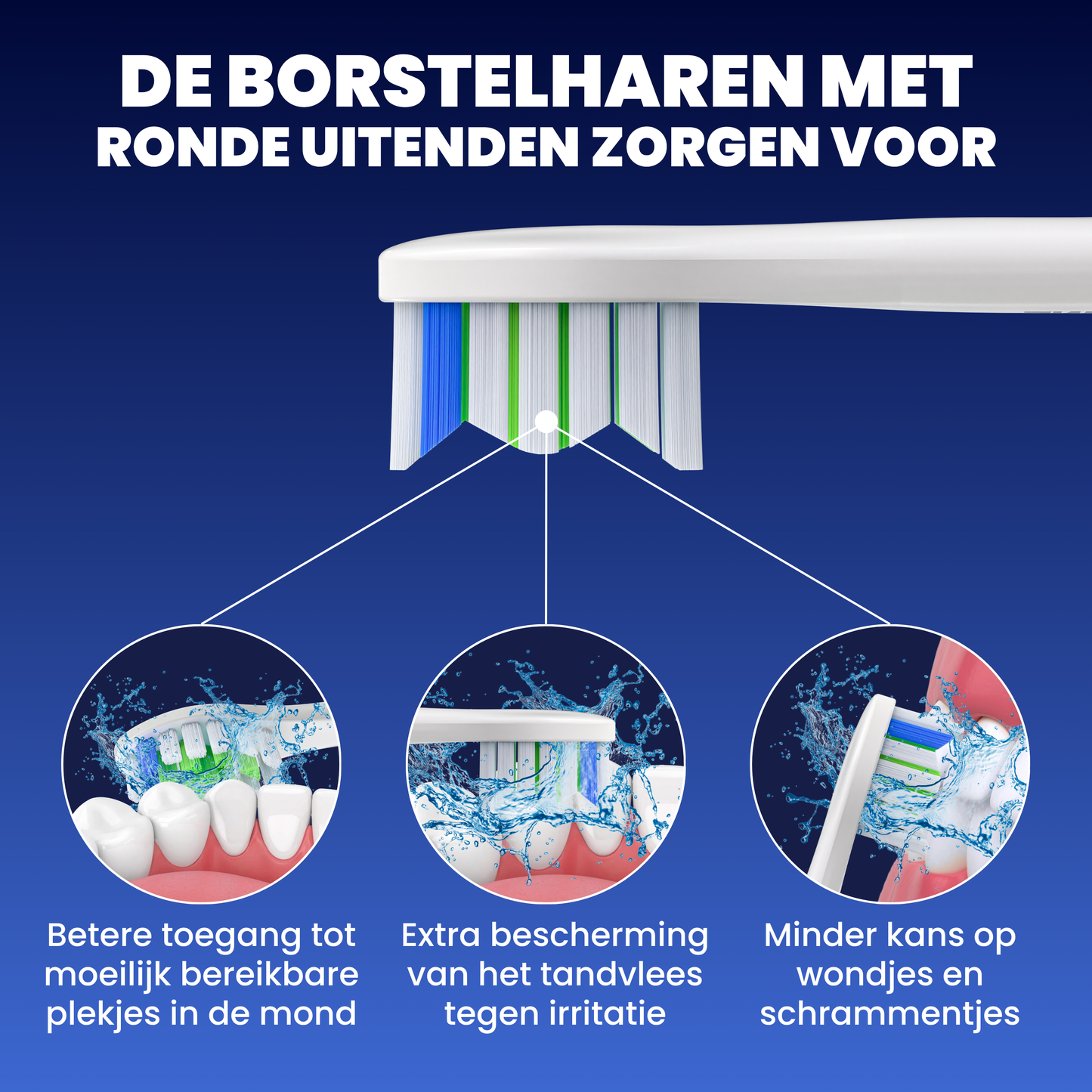 Opzetborstels geschikt voor Philips Sonicare - Normale Borstelharen - Wit - 32 Stuks