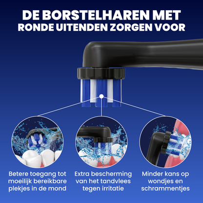 Opzetborstels geschikt voor Oral-B iO - Normale Borstelharen - Zwart - 32 Stuks
