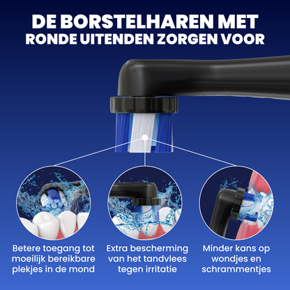 Opzetborstels geschikt voor Oral-B iO - Schuine Borstelharen - Zwart - 16 Stuks