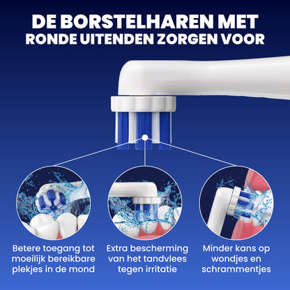 Universele opzetborstels geschikt voor Oral B iO tandenborstels - Normale Borstelharen - Wit - 8 Stuks