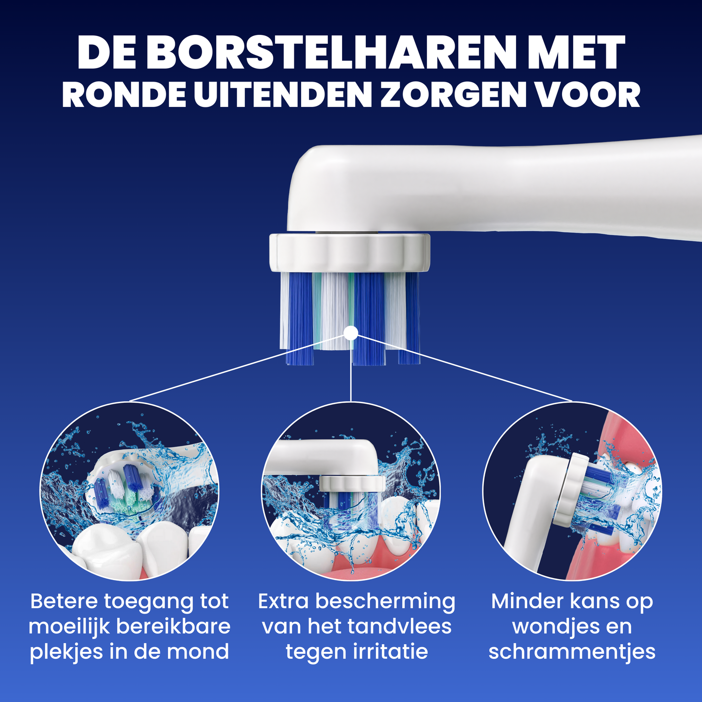 Universele opzetborstels geschikt voor Oral B iO tandenborstels - Zachte Borstelharen - Wit - 8 Stuks