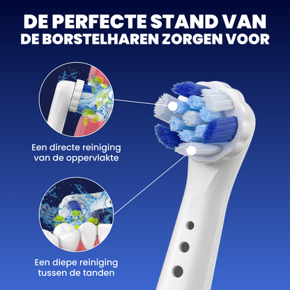 Universele opzetborstels geschikt voor Oral B iO tandenborstels - Schuine Borstelharen - Wit - 24 Stuks