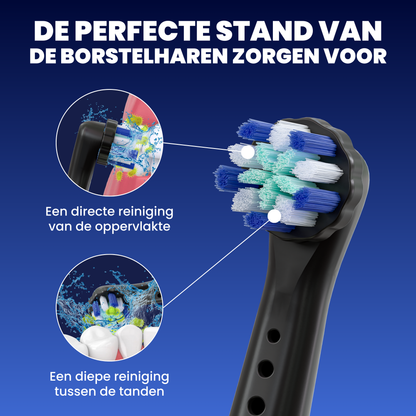 Opzetborstels geschikt voor Oral-B iO - Zachte Borstelharen - Zwart - 32 Stuks