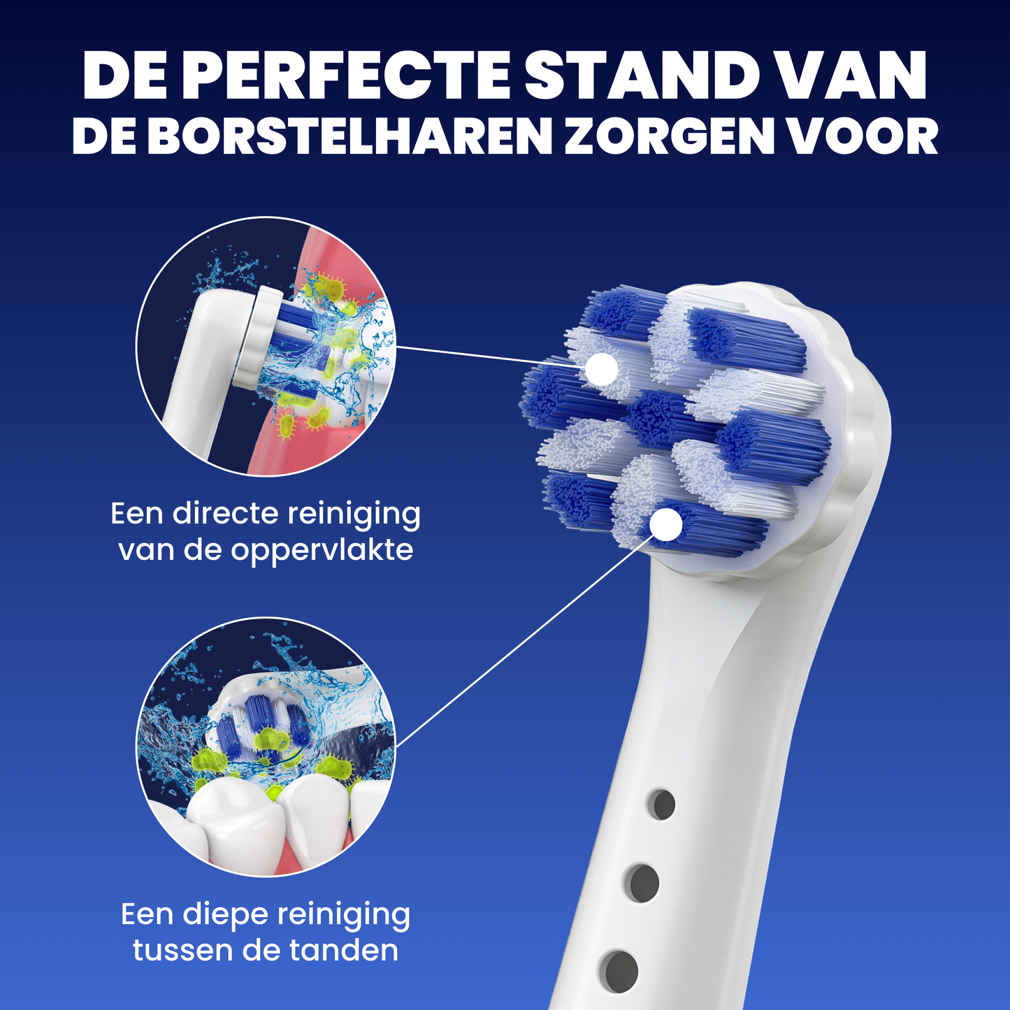 Universele opzetborstels geschikt voor Oral B iO tandenborstels - Normale Borstelharen - Wit - 8 Stuks