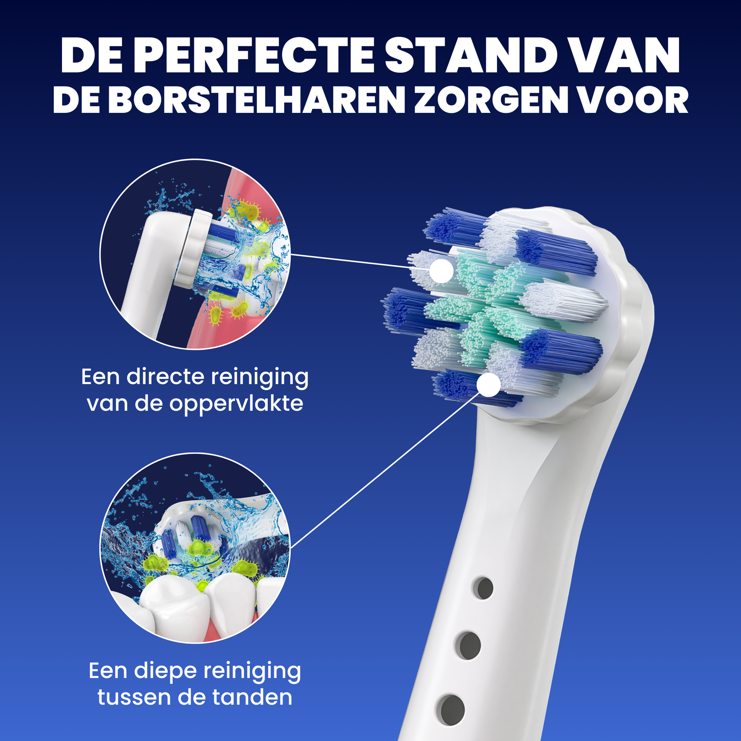 Universele opzetborstels geschikt voor Oral B iO tandenborstels - Zachte Borstelharen - Wit - 8 Stuks