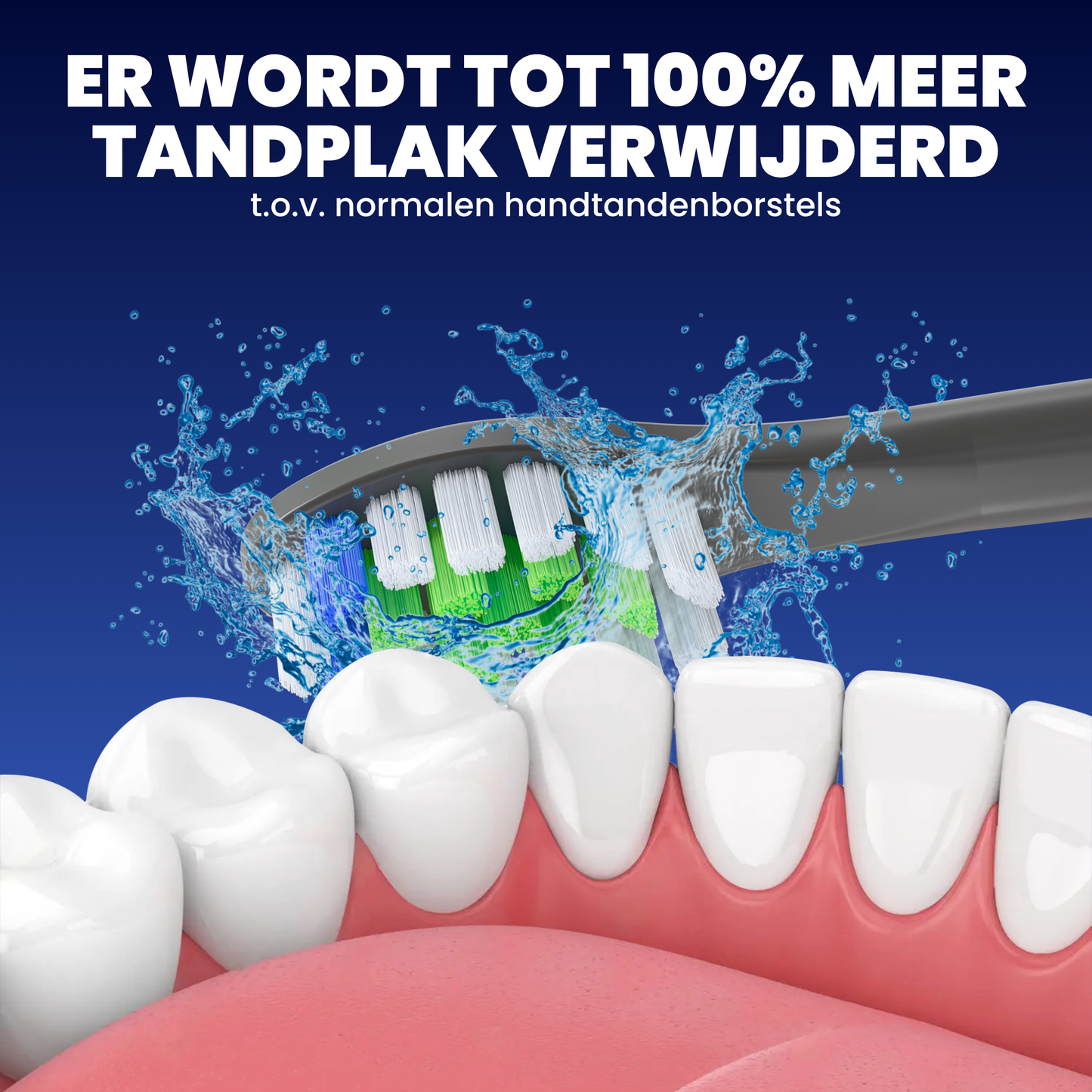 Opzetborstels geschikt voor Philips Sonicare - Normale Borstelharen - Zwart - 32 Stuks