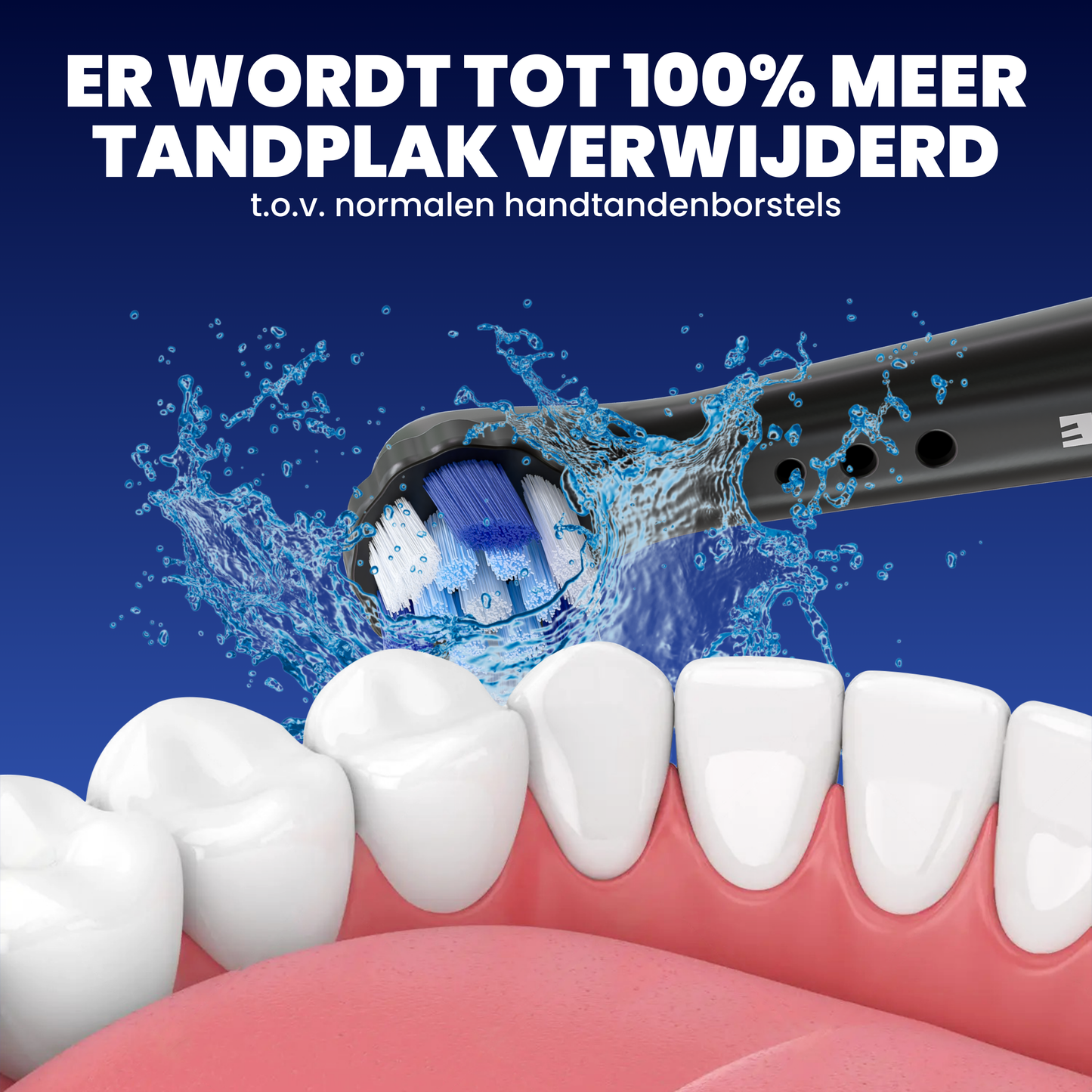Opzetborstels geschikt voor Oral-B iO - Schuine Borstelharen - Zwart - 16 Stuks
